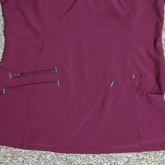 Women's Burgundy Scrubstar Nursing Set - Picture 3 of 15
